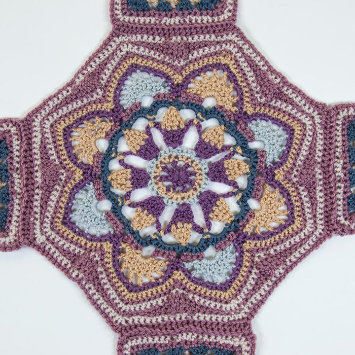 Persian Tiles Throw (Mary Maxim Mellowspun DK)