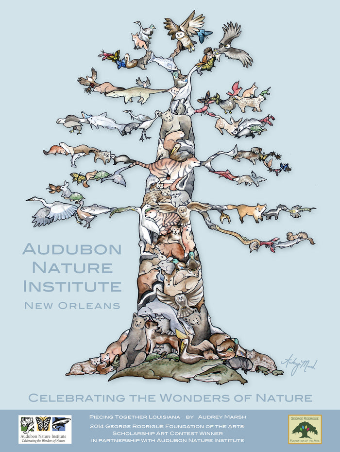 Piecing Together Louisiana poster by Audrey Marsh  18 X 24