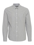 Pin Stripe Long Sleeve Button Up - Green