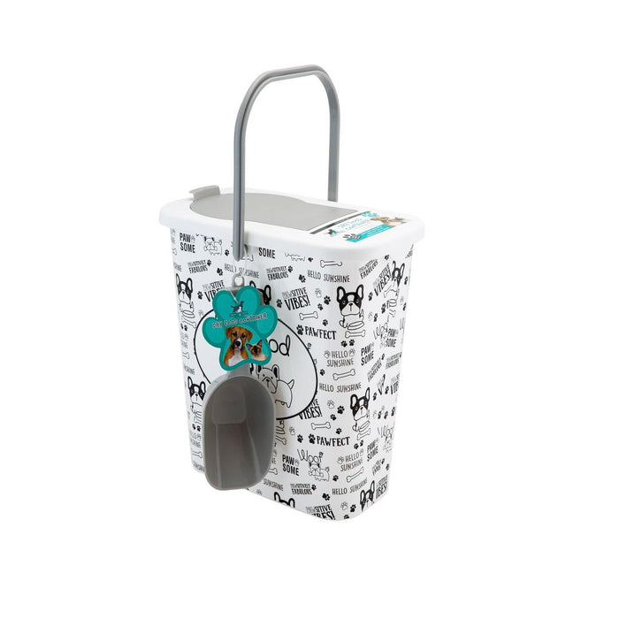 Pounce + Fetch 3 Gallon Plastic Dry Food Container with Scooper