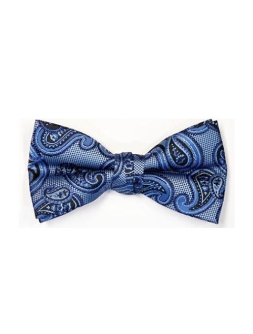 Pre-tied Bowtie - Blue Paisley