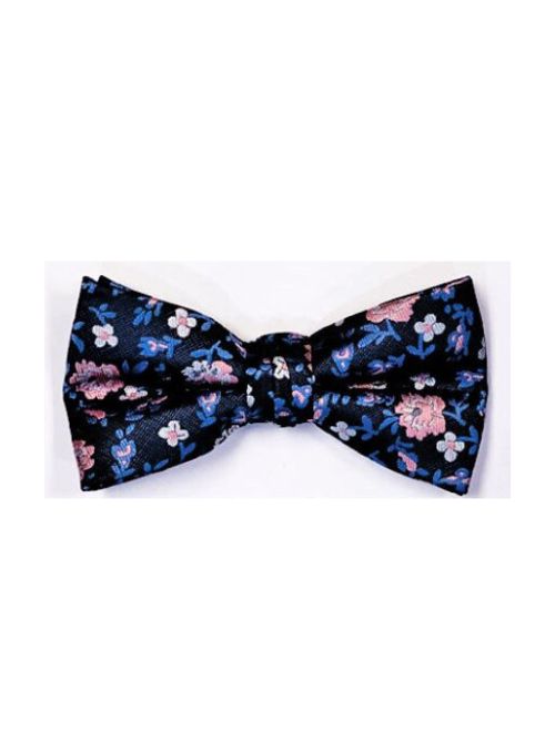 Pre-tied Bowtie - Navy/Pink Floral