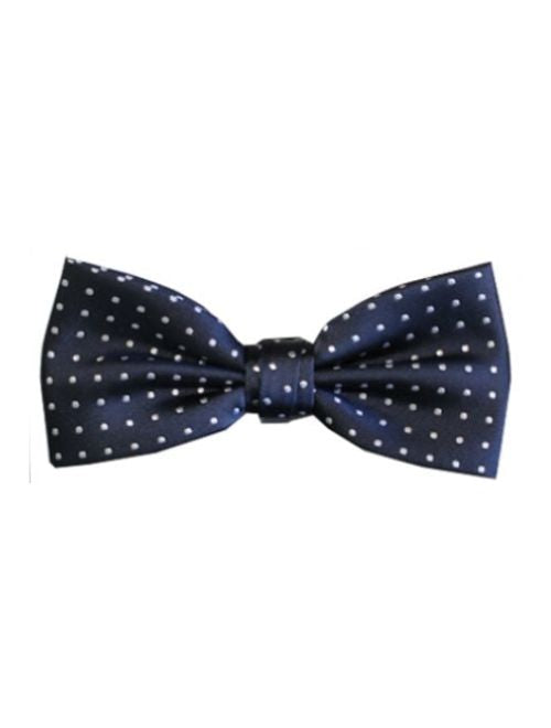 Pre-Tied Bowtie - Navy/White Polka Dots