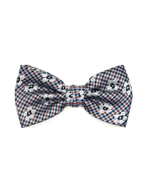 Pre-Tied Bowtie - Orange/Navy/Floral