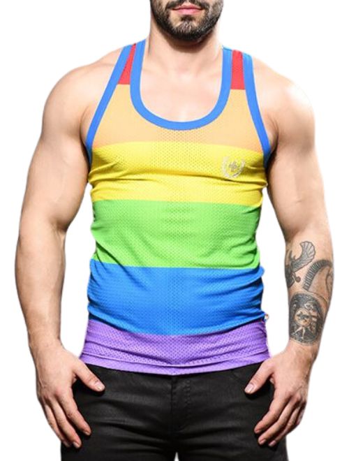 Pride Mesh Rainbow Tank