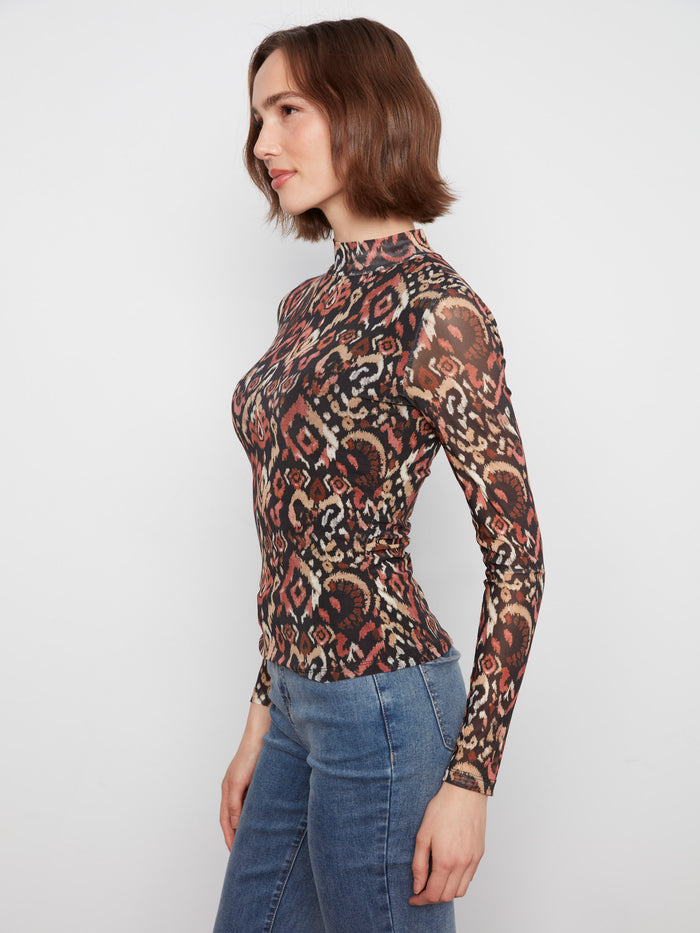 Crafted from stretch mesh fabric, this top offers both comfort and style for any occasion by Charlie B.