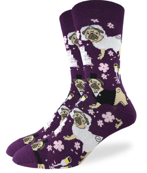 Pug Wedding Crew Socks