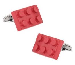Red Building Block Cufflink