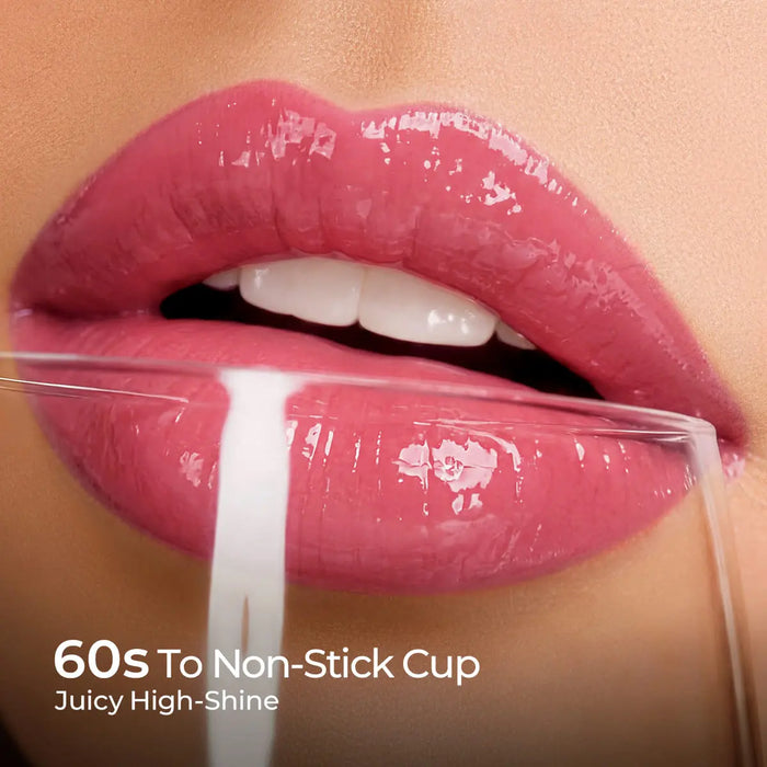 SACE LADY refillable lip gloss non-stick cup and high-shine finish demonstration