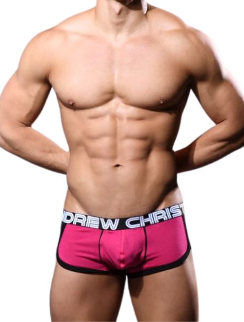 Retro Pop Mesh Boxer - Fuchsia