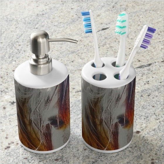 Retro Sunlight and Grey Bathroom Set