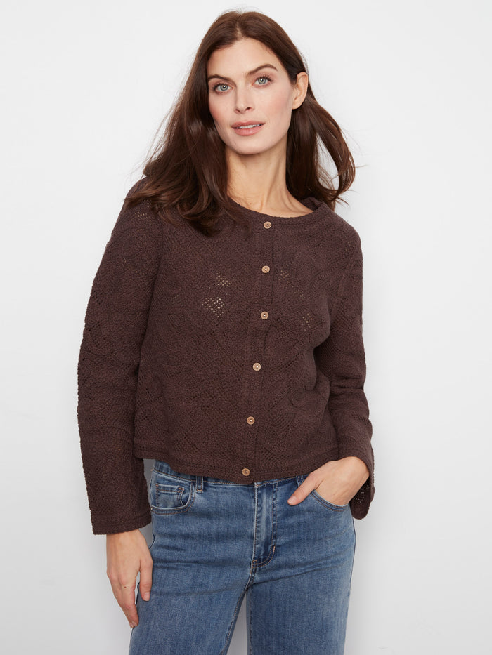 This sweater features a cozy crew neckline, perfect for a relaxed yet stylish look. Made from 100% cotton by Charlie B.