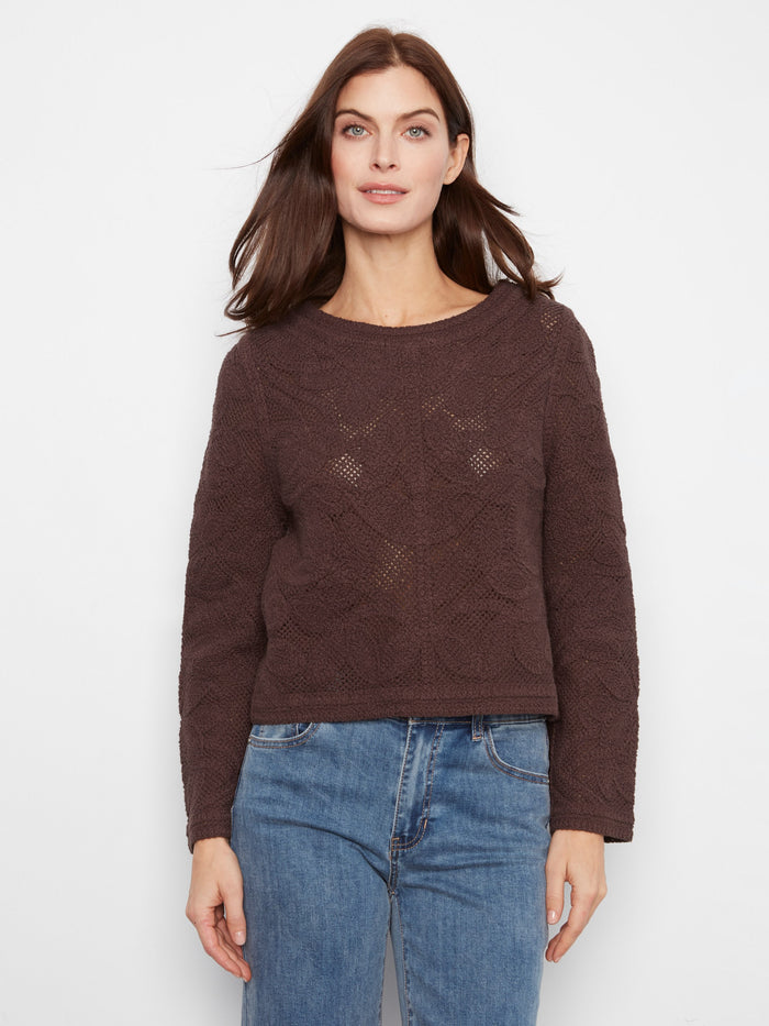 Enjoy the versatility of a reversible design in this elegant sweater, ensuring style and comfort. Crafted by Charlie B.