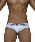 Ribbed Mini Brief - White