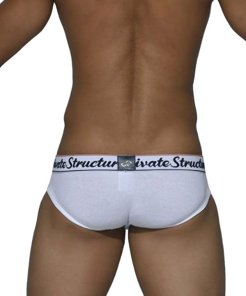 Ribbed Mini Brief - White