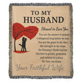 Romantic Blanket for HUSBAND - Anniversary Gift - Heirloom Woven Throw A