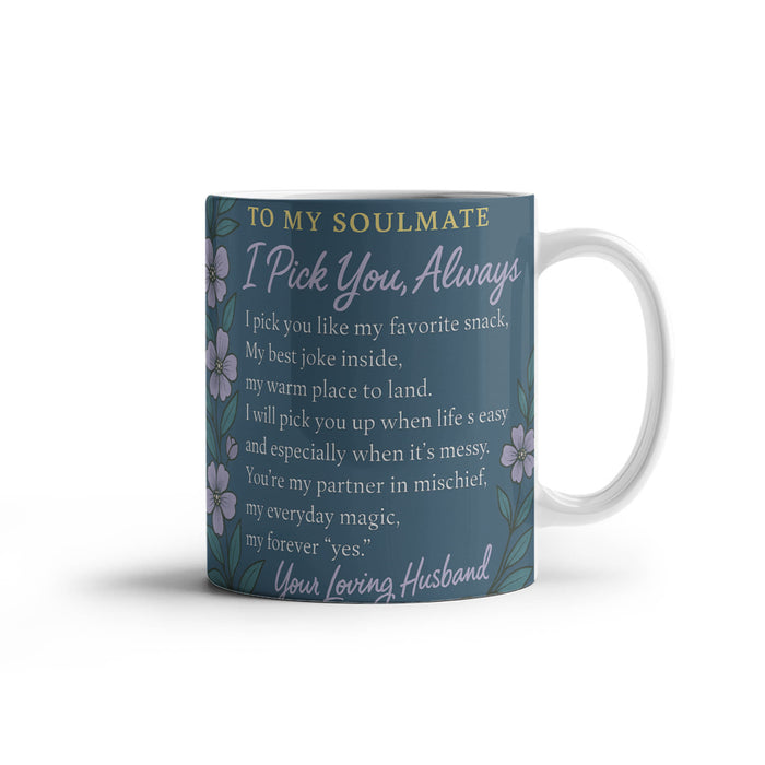Romantic COFFEE MUG for Soulmate - Love Gift - Couples Drinkware
