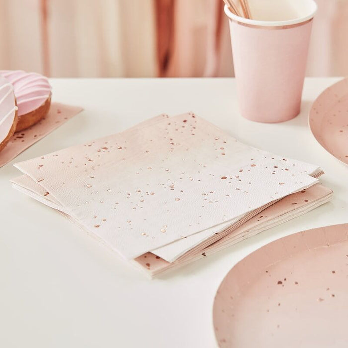 Rose Gold Ombre Napkins