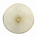 Round Mat Placemat Home Dinner Table - Gold