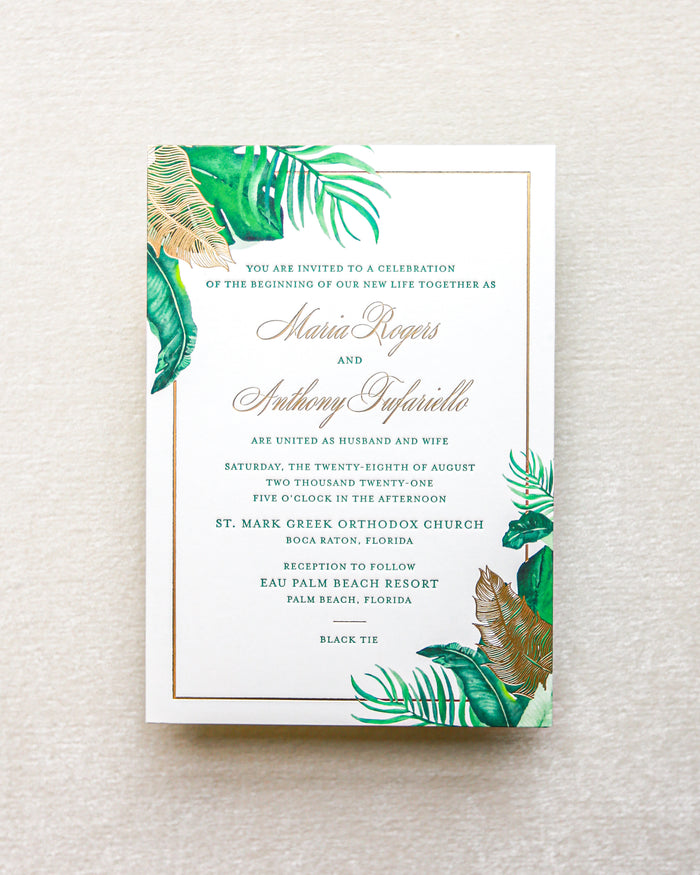 Royal Palms Invitation