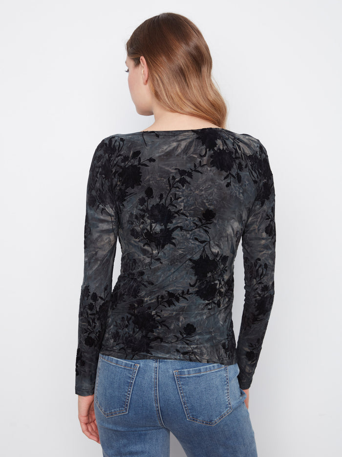 Stylish midnight floral print with a comfortable slim fit cut, by Charlie B.