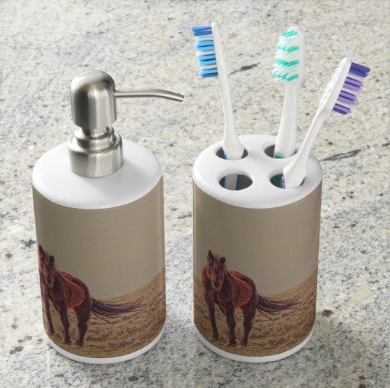 Rust and Prairie Wise Bathroom Set