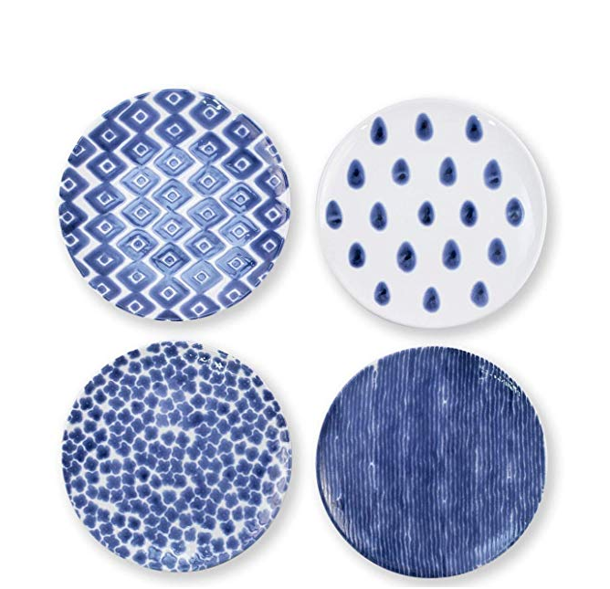 Santorini Assorted Salad Plates (Set of 4) - Wilson Lee
