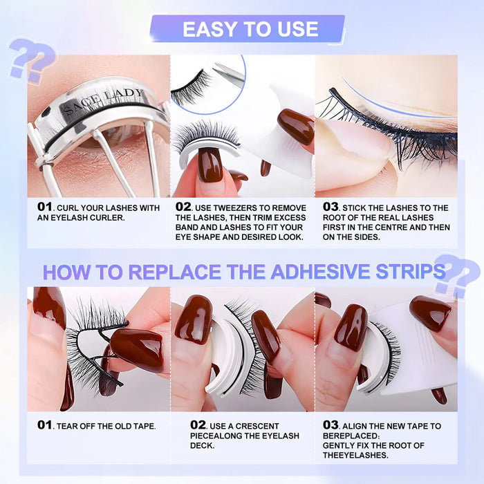 SACE LADY Self-Adhesive Eyelashes Natural Look - product image 6