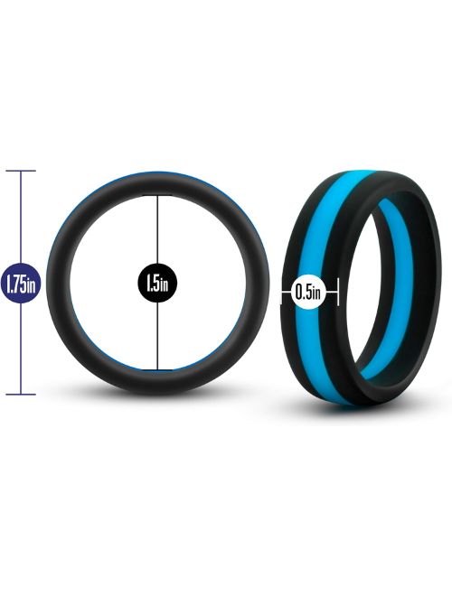 Silicone Go Pro C Ring - Black/Blue/Black