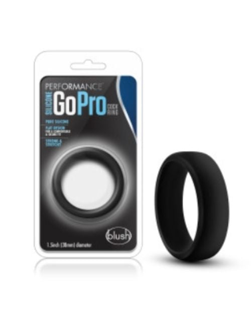 Silicone GO PRO Cock Ring - Black