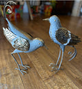 Silver & Gold Metal Birds Set of 2