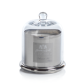 Silver Siberian Fir Candle in glass cloche large - Wilson Lee