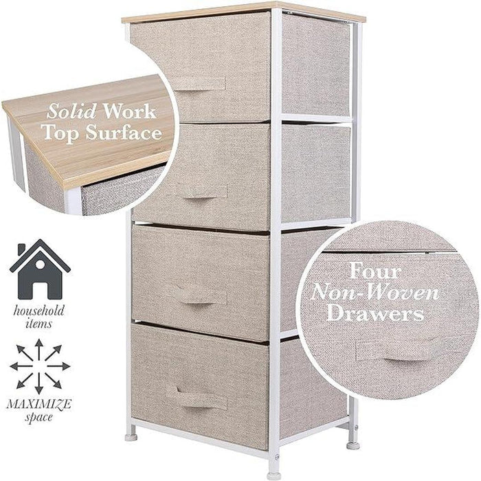Simplify 4 Drawer Storage Chest in Beige