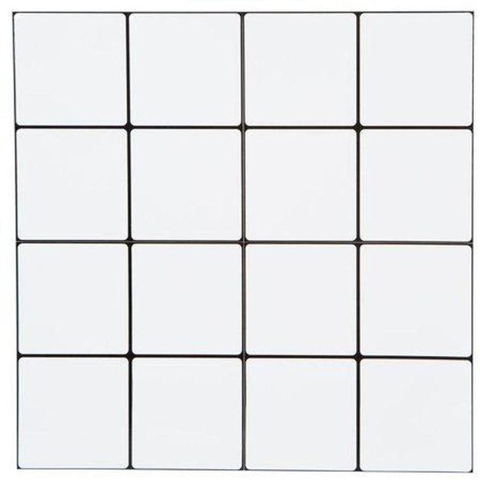 Simplify Peel & Stick Epoxide Wall Tile 4 Pack in Mini Square White