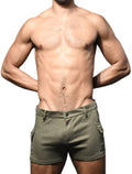 Skinny Stretch Cargo Shorts - Olive