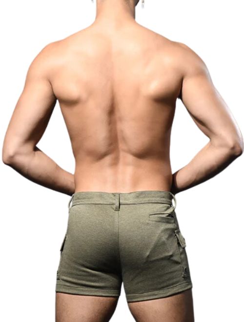 Skinny Stretch Cargo Shorts - Olive
