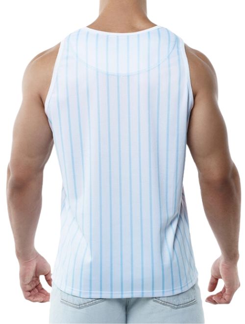 Sky Blue Striped Tank Top