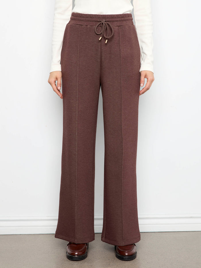 Jogger pants in Heather-Espresso with slash pockets, designed for comfort and style by Charlie B.