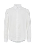 Solid Colour Long Sleeve Button Up - White