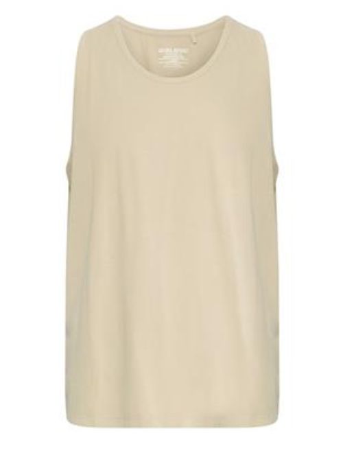 Solid Colour Tank Top - Beige