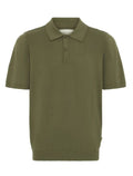 Solid Knit Polo - Olive