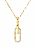 Sparkly Paperclip Link Necklace
