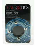 Steel Beaded Silicone Ring Large