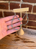 Sterling Pearls & Bits of Turquoise Earrings