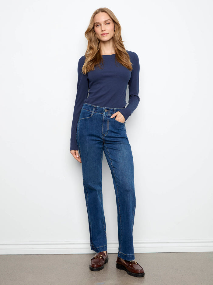 Crafted from stretch denim fabric, these pants ensure comfort and flexibility by Charlie B.