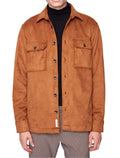 Stretch Sueded Overshirt - Camel