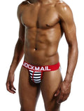 Striped Cotton Jock - Red