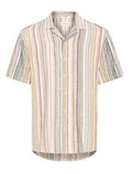 Striped Linen Button Up - Green
