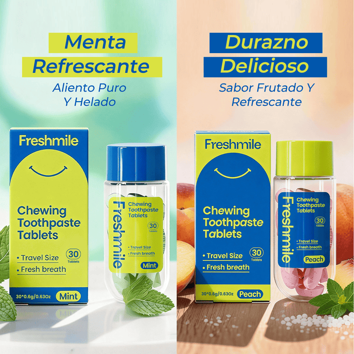 TABLETAS DE PASTA DENTAL MASTICABLES