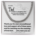 To My Dad - Thank You - Cuban Link Chain